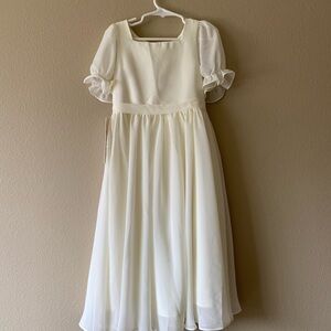 Cream flower girl dress
